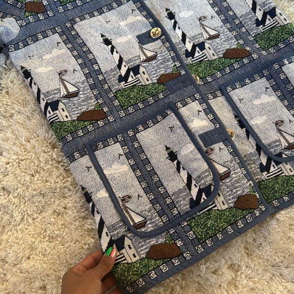 Blair Sailboat Vintage Tapestry Coat - Picture 13 of 14